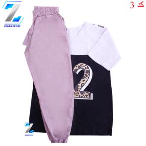 ست تیشرت لانگ و شلوار گتردار کد 405