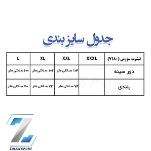 جدول سایز بندی